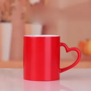 Ceramic Mugs With Heart Shaped Handle 